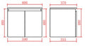Alpha Ensuite Wall Hung Vanity with soft closing LK-AL63W