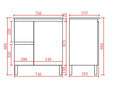 Alpha Ensuite Free Standing PVC Vanity Ensuite Gloss White LK-AL73LL