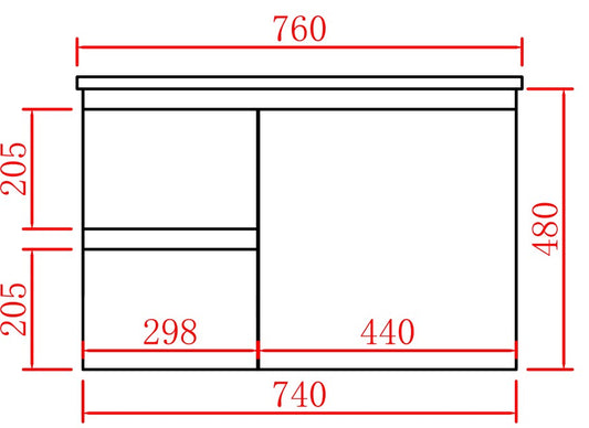 Alpha Wall Hung PVC Vanity with soft closing LK-AL74LW