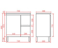 Alpha Free Standing PVC Vanity with soft closing LK-AL74RL