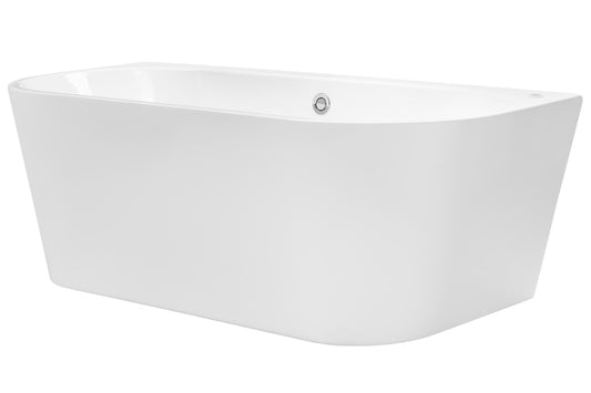 Alegra Contour Back-To-Wall Freestanding Bath — White Baths, Acrylic Baths, Back to Wall & Corner Baths, Spa Baths