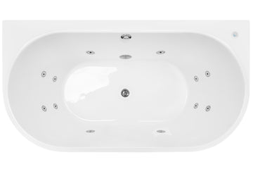 Alegra Contour Back-To-Wall Freestanding Bath — White Baths, Acrylic Baths, Back to Wall & Corner Baths, Spa Baths