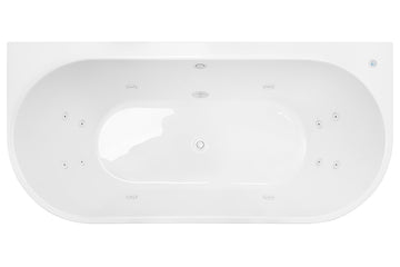 Alegra Contour Back-To-Wall Freestanding Bath — White Baths, Acrylic Baths, Back to Wall & Corner Baths, Spa Baths
