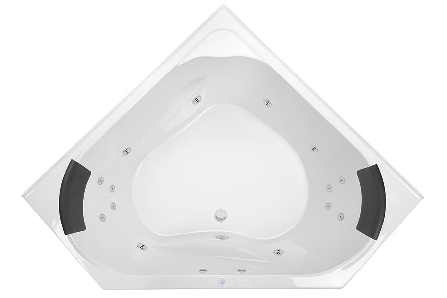 Angelique 1295/1465 Contour 14-Jet Spa Bath — White Baths, Acrylic Baths, Oval Baths