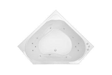 Angelique 1295/1465 Santai 12-Jet Spa Bath — White Baths, Acrylic Baths, Built In Baths, Rectangular Baths