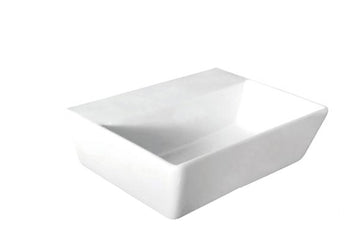 Decina Aria 450 Wall/Pedestal Basin — White & Neutral, Ceramic, Wall Hung, Freestanding & Pedestal, Rectangle