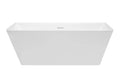 Aria 1500/1700 Back-To-Wall Freestanding Bath with Integrated Overflow