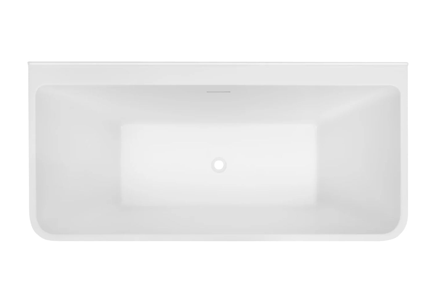 Aria 1500/1700 Back-To-Wall Freestanding Bath with Integrated Overflow