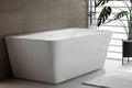Aria 1500/1700 Back-To-Wall Freestanding Bath with Integrated Overflow