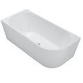 Auris Corner Back to Wall Bathtub - Gloss White