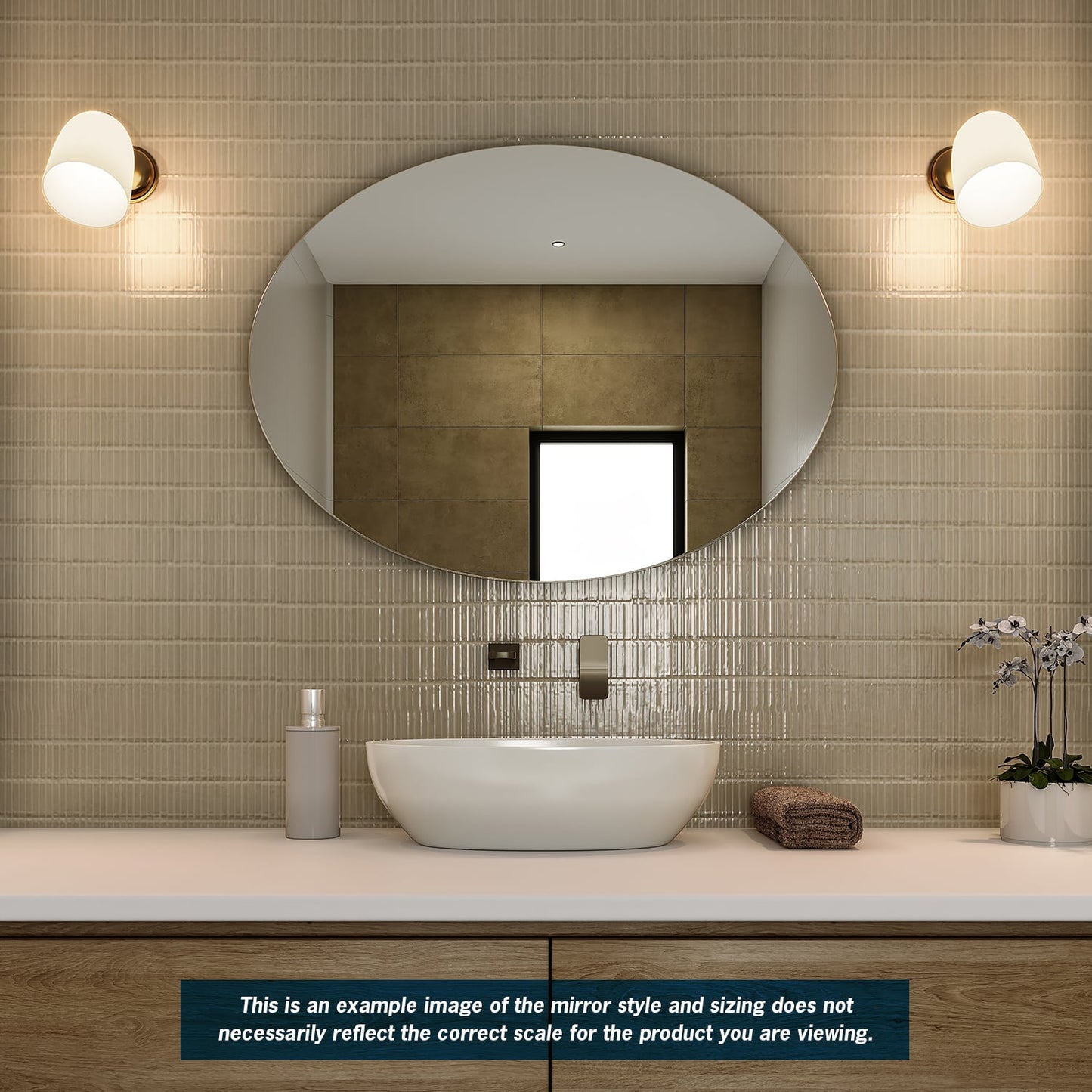 CO9075HN Oval Polished Edge Mirror