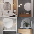 HD1290GTD D-Shaped Polished Edge Mirror with Demister