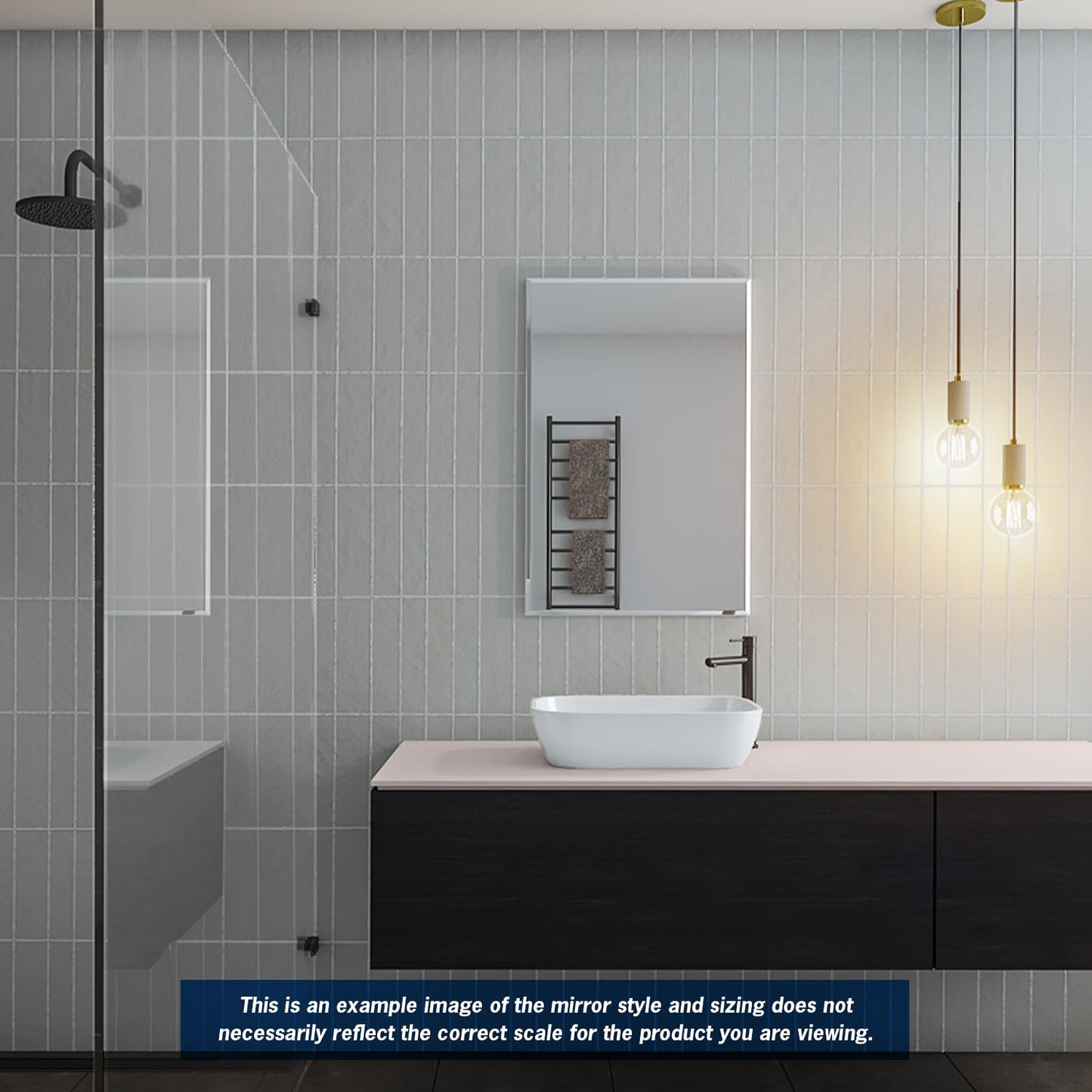 MS9090HN Rectangle 25mm Bevel Edge Mirror