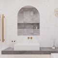 AC5080GT Church Shape Polished Edge Mirror Glue-to-Wall