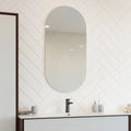 DP5010GT Pill Shape Polished Edge Mirror Glue-to-Wall