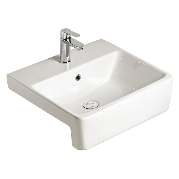Heron Semi-Recessed Basin with 1 Taphole