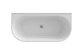 Alegra 1700 Back-To-Wall Freestanding Bath (Black)