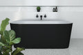 Alegra 1700 Back-To-Wall Freestanding Bath (Black)