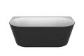 Alegra 1700 Back-To-Wall Freestanding Bath (Black)