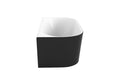 Alegra 1700 Back-To-Wall Freestanding Bath (Black)