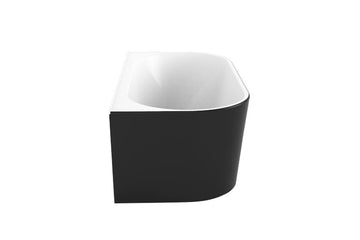 Alegra 1700 Back-To-Wall Freestanding Bath (Black) — Acrylic Baths, Back to Wall & Corner Baths, Rectangular Baths