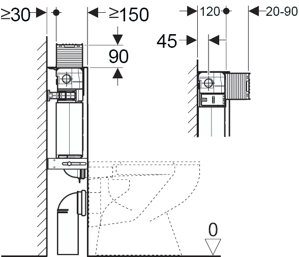 Geberit Alpha12 Concealed Cistern Low Level Alpha12