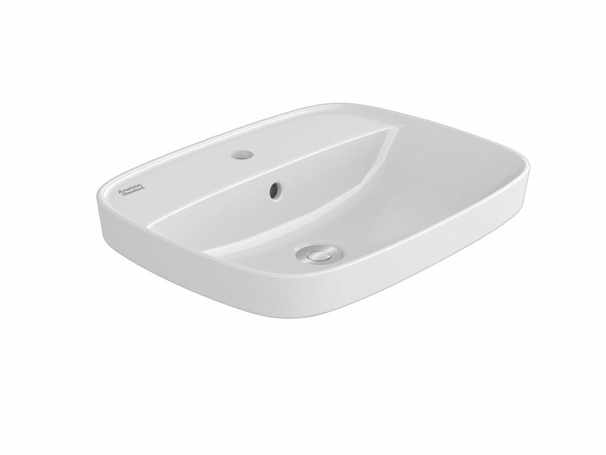 Signature 550 Semi Inset Basin - 3 Tap Hole - Overflow