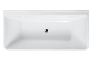 Aria 1700 Back-To-Wall Freestanding Bath — White Baths, Acrylic Baths, Back to Wall & Corner Baths, Rectangular Baths
