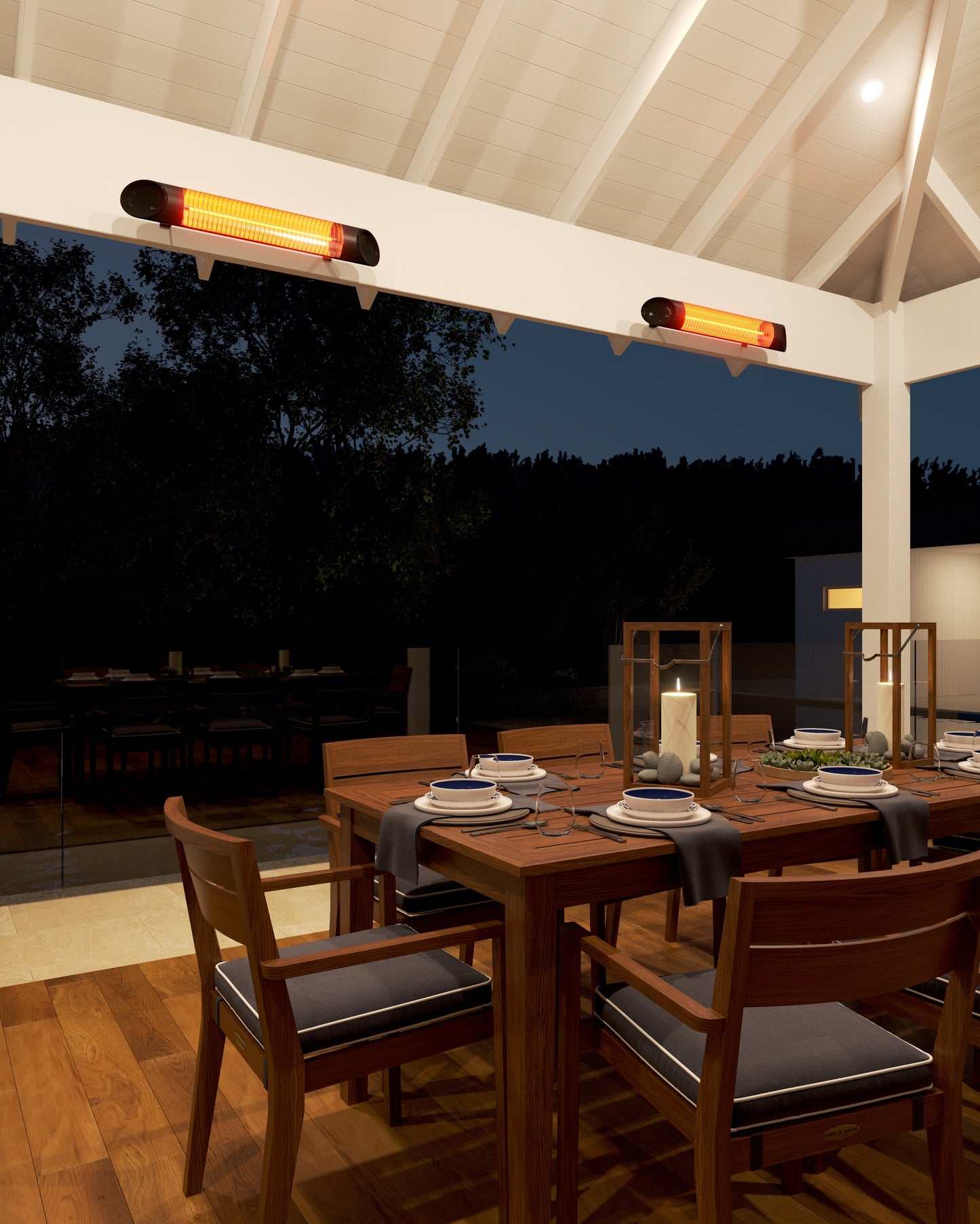 AO2500RB Ash 2500W Mid-Wave Outdoor Heater