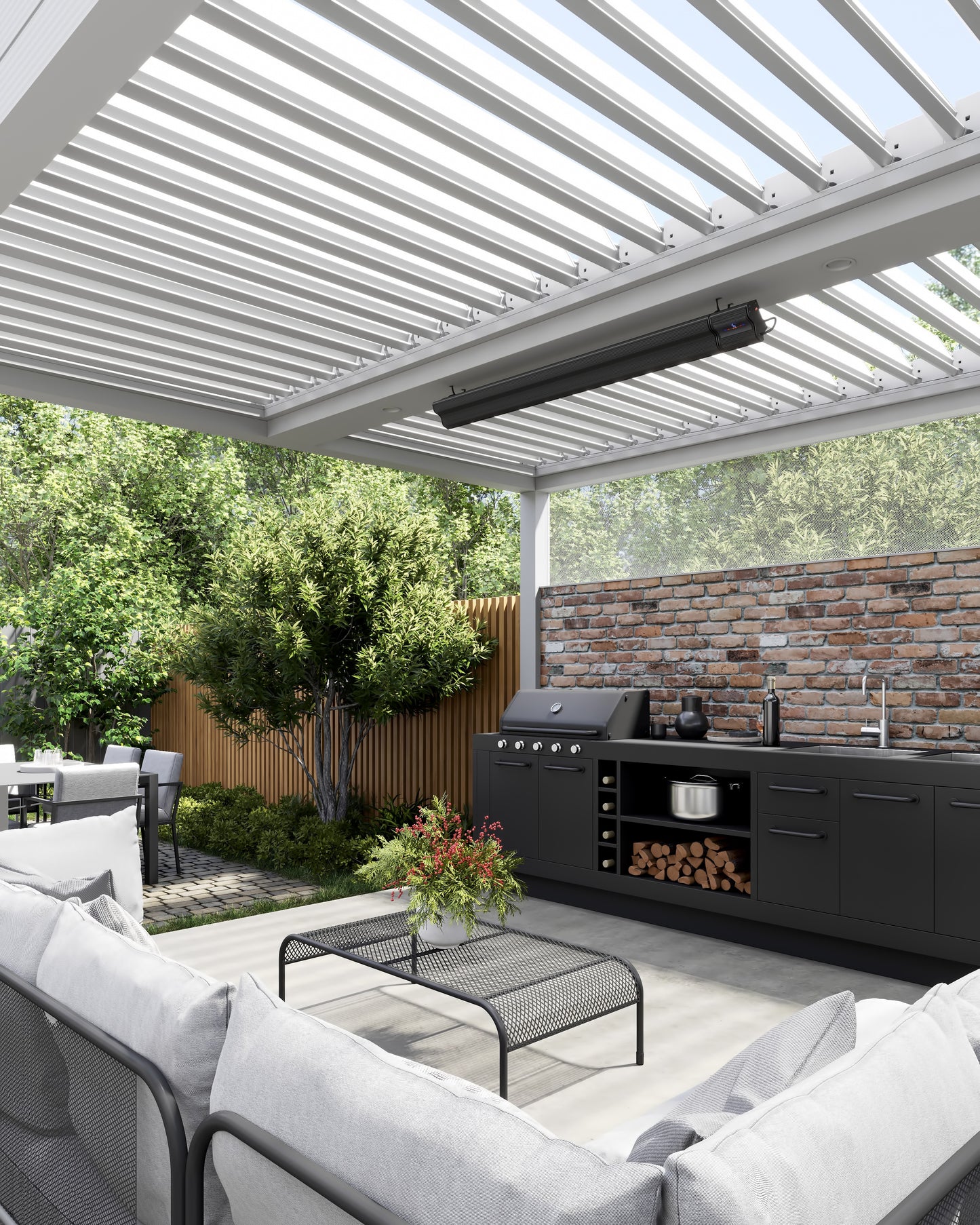 LO1800WB Lotus 1800W Long-Wave Outdoor Heater