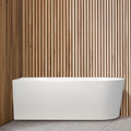 Auris Corner Back to Wall Bathtub - Gloss White