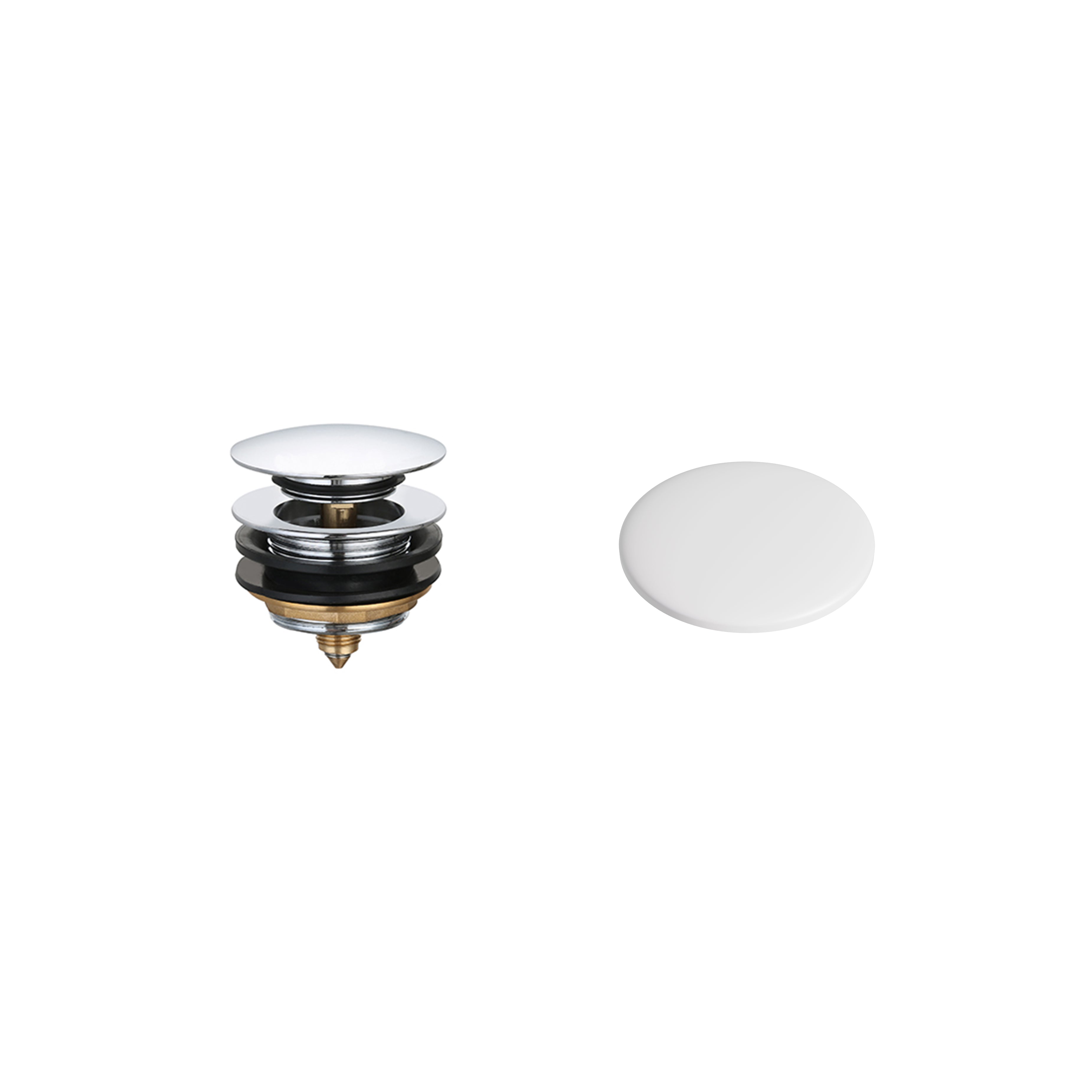 Solid Surface Bathtub Waste Cap and Pop-up waste suite SLCP40 + LK-B40DOF-CH/LK-B40DNF-CH