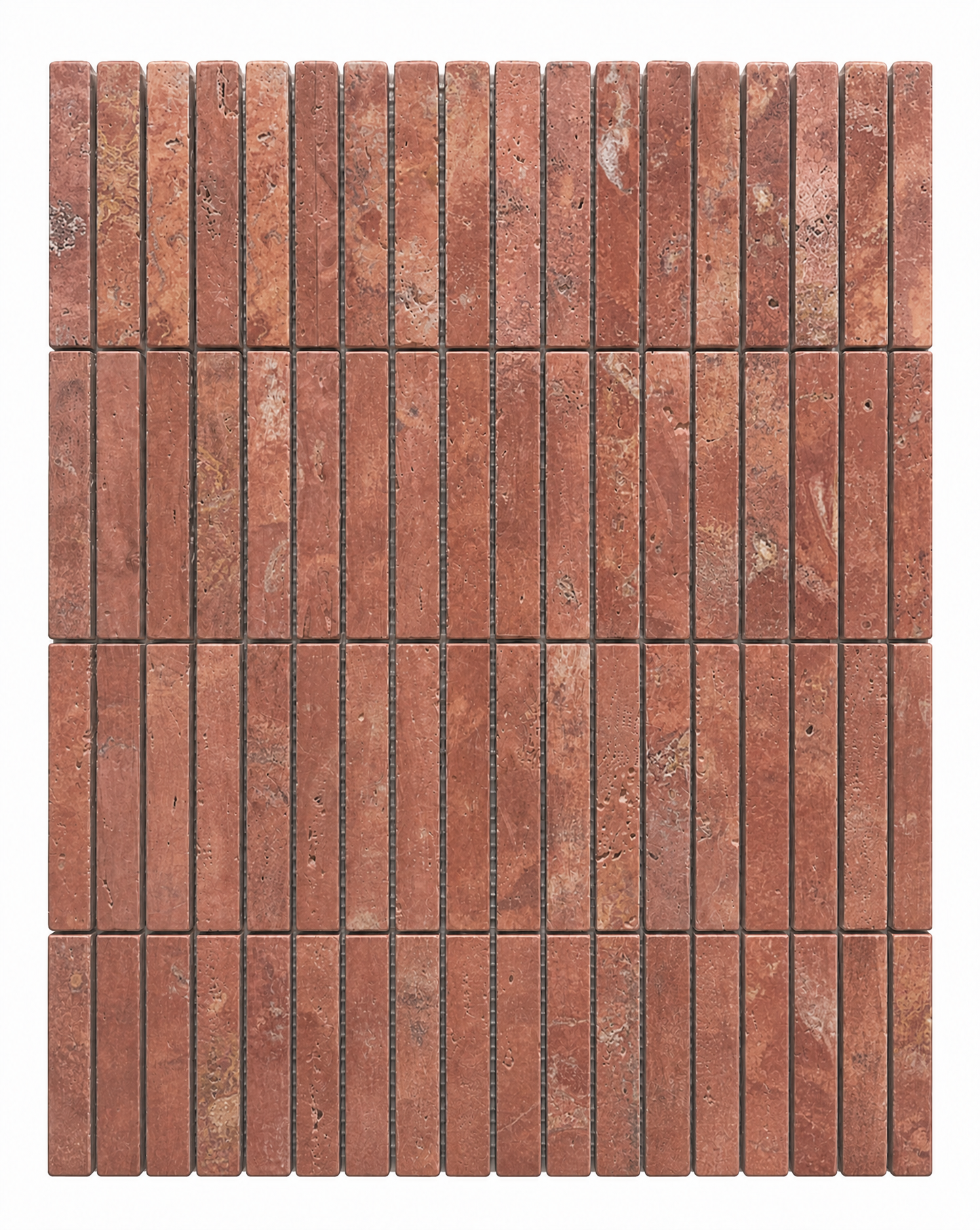 BASTONI ROSA TRAVERTINE NATURAL STONE KIT KAT MOSAIC TILE