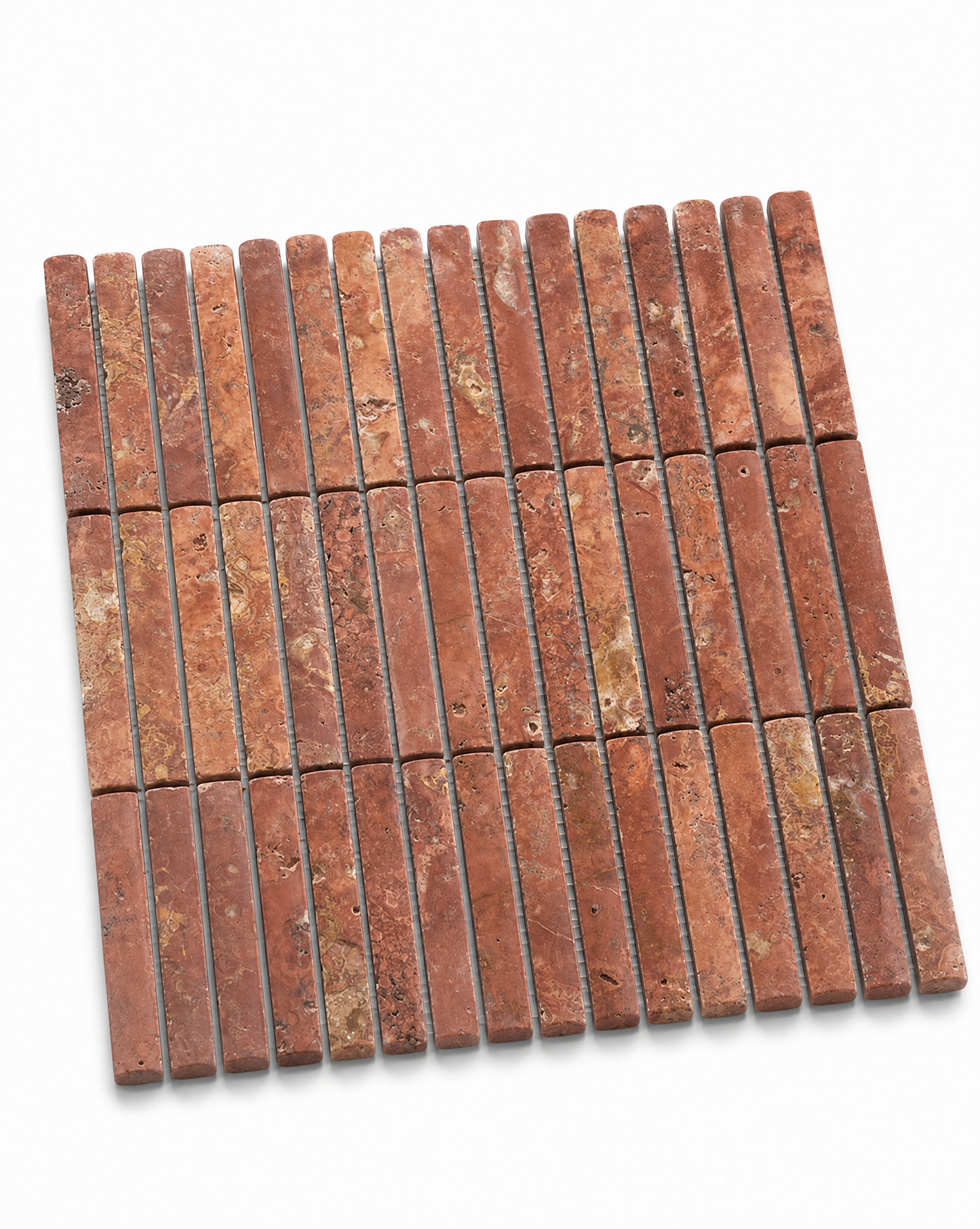 BASTONI ROSA TRAVERTINE NATURAL STONE KIT KAT MOSAIC TILE