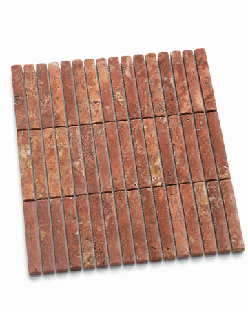 BASTONI ROSA TRAVERTINE NATURAL STONE KIT KAT MOSAIC TILE