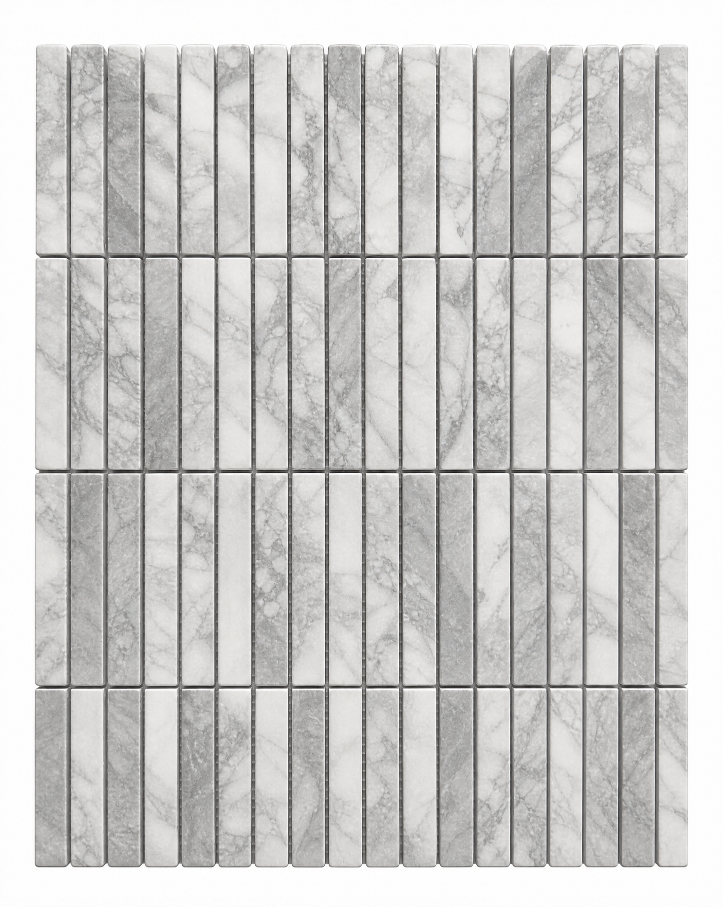 Bastoni Super White Natural Stone Kit Kat Mosaic Tile