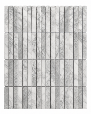 Bastoni Super White Natural Stone Kit Kat Mosaic Tile