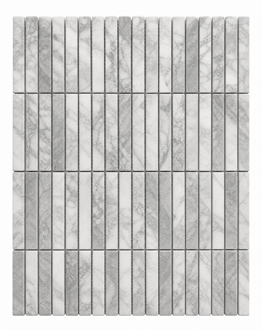 Bastoni Super White Natural Stone Kit Kat Mosaic Tile