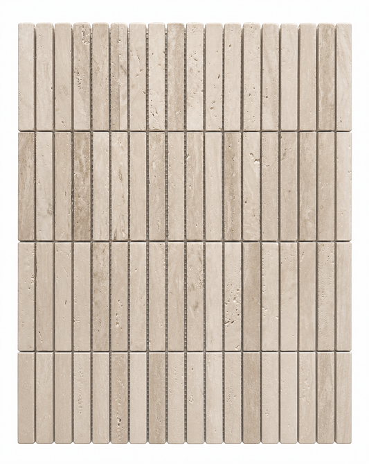 BASTONI TRAVERTINE CLASSIC NATURAL STONE KIT KAT MOSAIC TILE