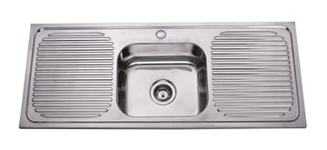 Stainless Kitchenette/Laundry Sink BK446D — Chrome & Stainless, Single Bowl Sink