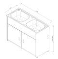 Double 90L Laundry Tubs BK90L-D