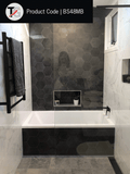BS48MB Matt Black Square Ladder Heated Towel Rail