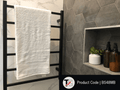 BS48MB Matt Black Square Ladder Heated Towel Rail