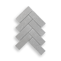 BALMAIN CINDER GREY TUMBLED NATURAL STONE HERRINGBONE MOSAIC