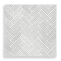 BALMAIN CINDER GREY TUMBLED NATURAL STONE HERRINGBONE MOSAIC