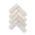 BALMAIN CREMA SERENA TUMBLED NATURAL STONE HERRINGBONE MOSAIC