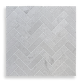 BALMAIN GRIS TRAVERTINE TUMBLED NATURAL STONE HERRINGBONE MOSAIC