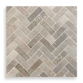 BALMAIN ROSA MURCIA TUMBLED NATURAL STONE HERRINGBONE MOSAIC