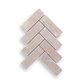 BALMAIN ROSADO TUMBLED NATURAL STONE HERRINGBONE MOSAIC