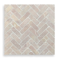 BALMAIN ROSADO TUMBLED NATURAL STONE HERRINGBONE MOSAIC